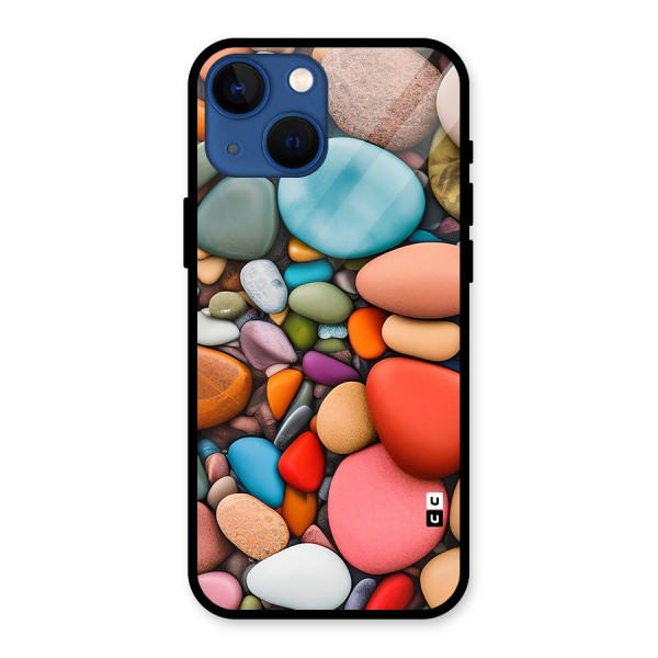 Colourful Stones Glass Back Case for iPhone 13 Mini