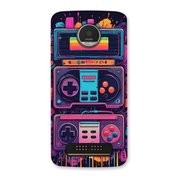 Comic Gaming Console Back Case for Moto Z Play