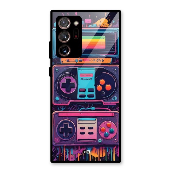Comic Gaming Console Glass Back Case for Galaxy Note 20 Ultra