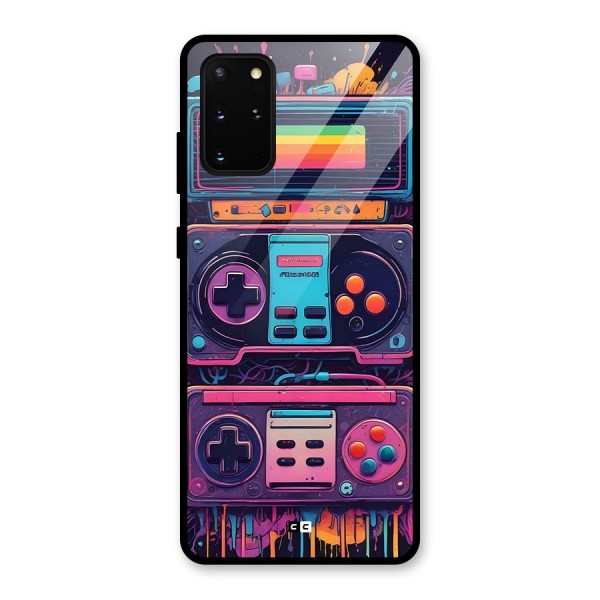 Comic Gaming Console Glass Back Case for Galaxy S20 Plus