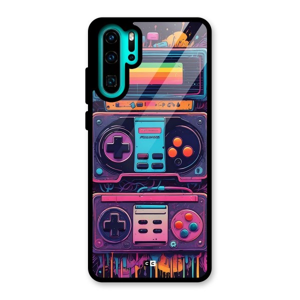 Comic Gaming Console Glass Back Case for Huawei P30 Pro