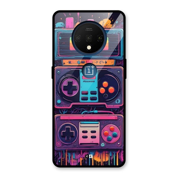 Comic Gaming Console Glass Back Case for OnePlus 7T