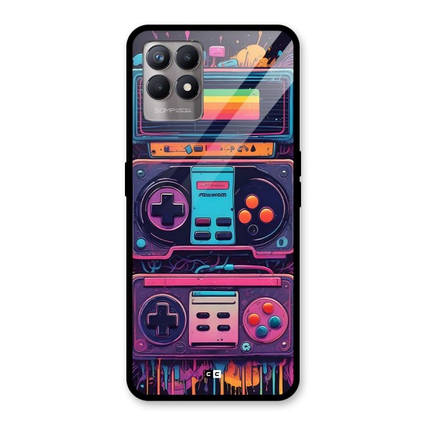 Comic Gaming Console Glass Back Case for Realme Narzo 50