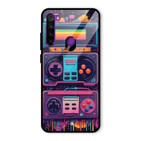 Comic Gaming Console Glass Back Case for Redmi Note 8