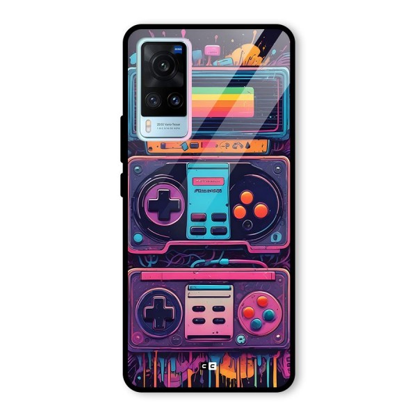 Comic Gaming Console Glass Back Case for Vivo X60