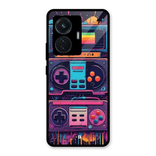Comic Gaming Console Glass Back Case for iQOO Z6 44W