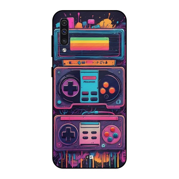 Comic Gaming Console Metal Back Case for Galaxy A30s