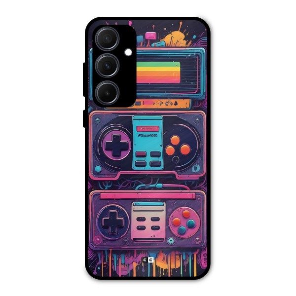 Comic Gaming Console Metal Back Case for Galaxy A35