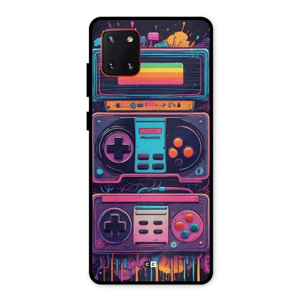 Comic Gaming Console Metal Back Case for Galaxy Note 10 Lite