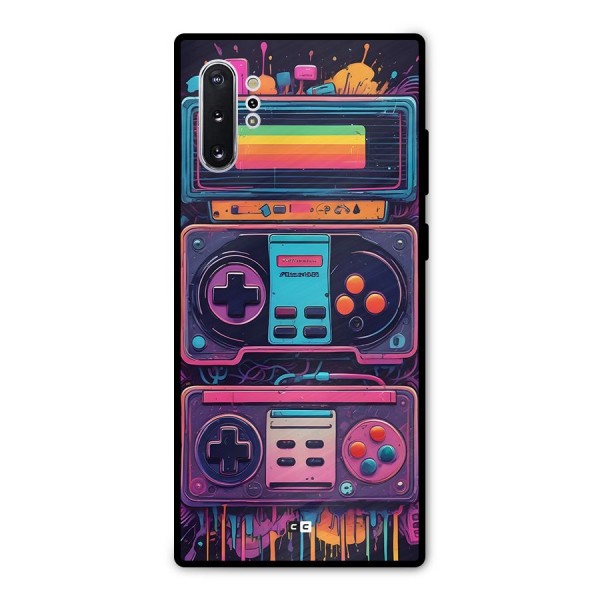 Comic Gaming Console Metal Back Case for Galaxy Note 10 Plus