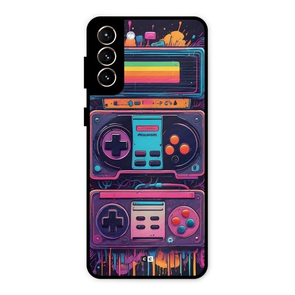 Comic Gaming Console Metal Back Case for Galaxy S21 Plus