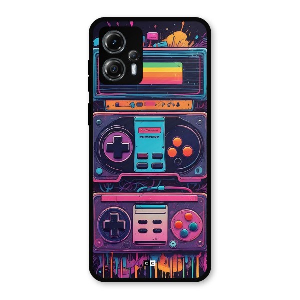 Comic Gaming Console Metal Back Case for Moto G13