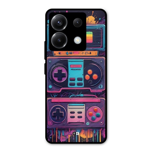 Comic Gaming Console Metal Back Case for Poco X6