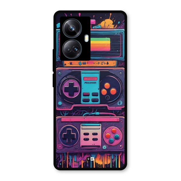 Comic Gaming Console Metal Back Case for Realme 10 Pro Plus