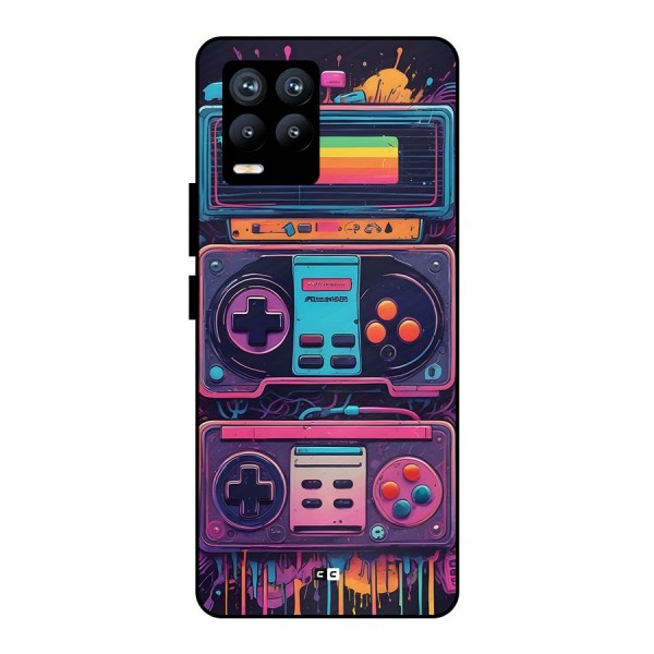 Comic Gaming Console Metal Back Case for Realme 8 Pro