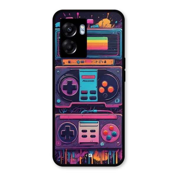 Comic Gaming Console Metal Back Case for Realme Narzo 50 5G