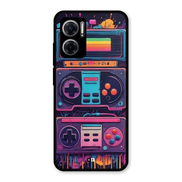 Comic Gaming Console Metal Back Case for Redmi 11 Prime 5G