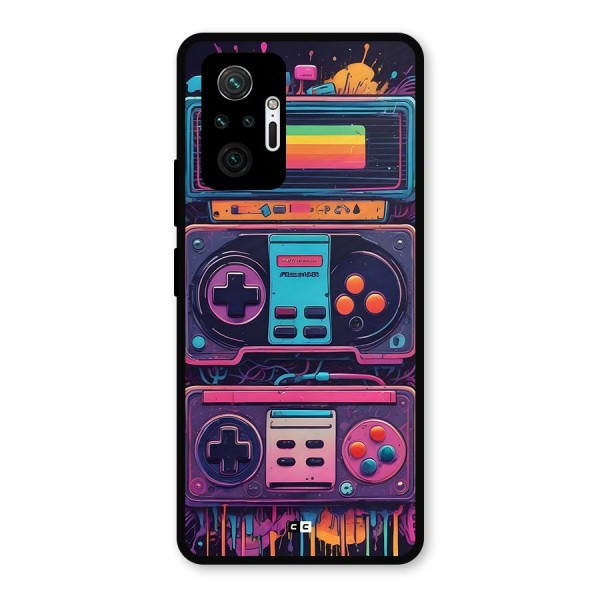 Comic Gaming Console Metal Back Case for Redmi Note 10 Pro Max