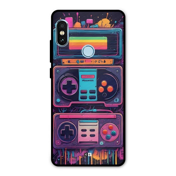 Comic Gaming Console Metal Back Case for Redmi Note 5 Pro