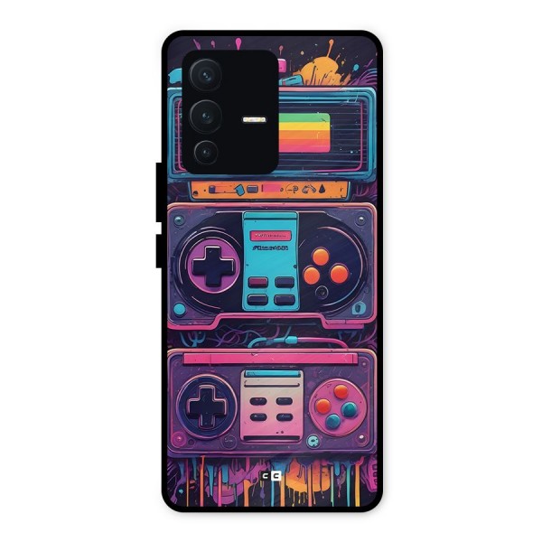 Comic Gaming Console Metal Back Case for Vivo V23 5G