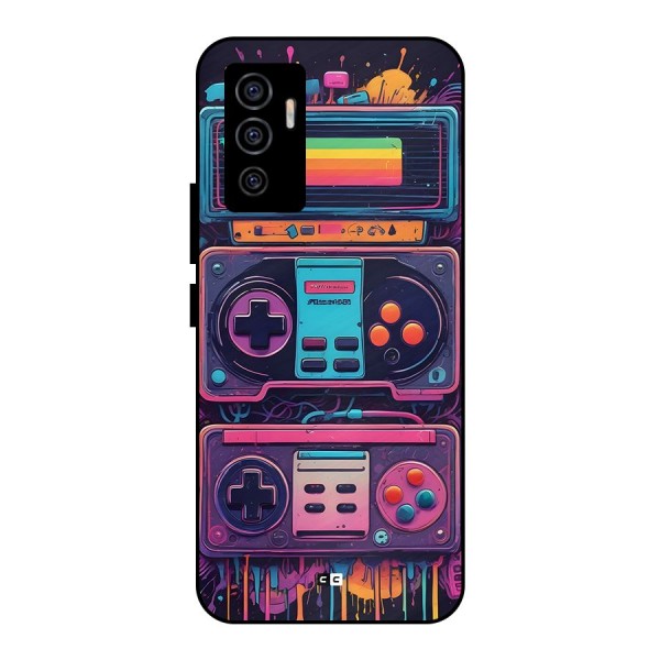 Comic Gaming Console Metal Back Case for Vivo V23e