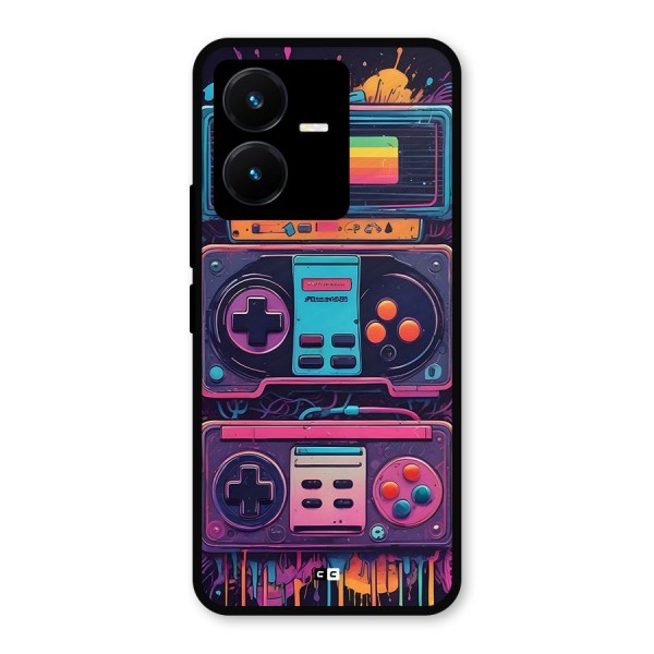 Comic Gaming Console Metal Back Case for Vivo Y22