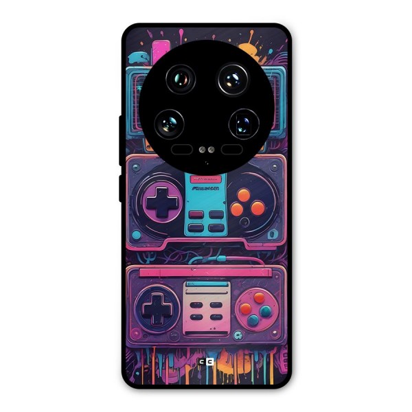 Comic Gaming Console Metal Back Case for Xiaomi 14 Ultra