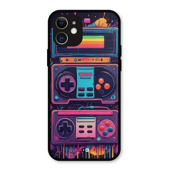 Comic Gaming Console Metal Back Case for iPhone 12