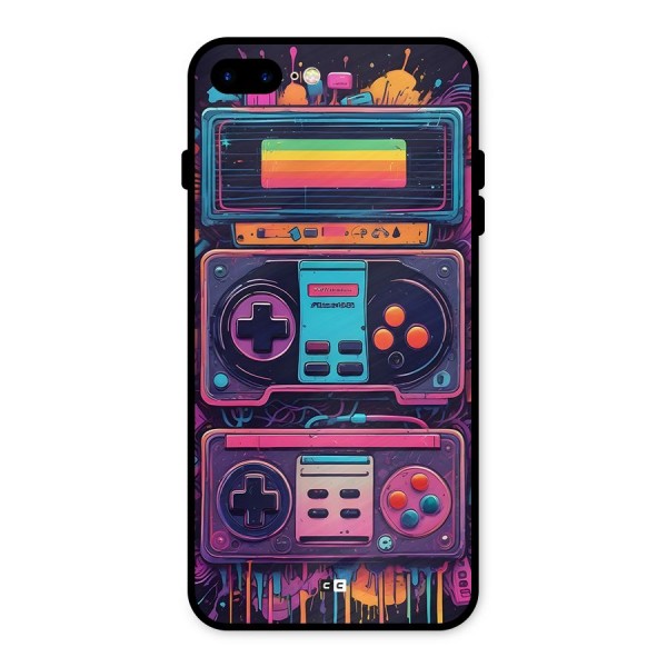 Comic Gaming Console Metal Back Case for iPhone 7 Plus