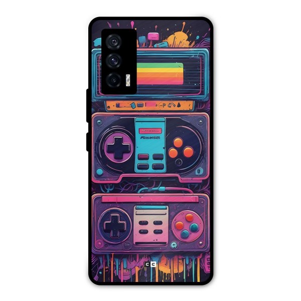 Comic Gaming Console Metal Back Case for iQOO 7 5G