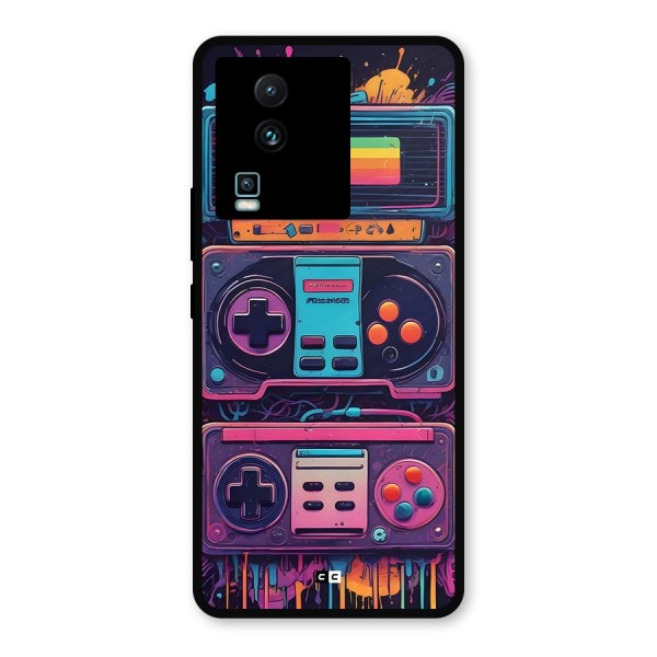 Comic Gaming Console Metal Back Case for iQOO Neo 7 Pro