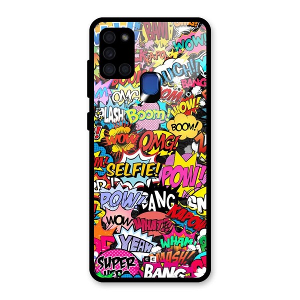 Comic Ringtone Glass Back Case for Galaxy A21s
