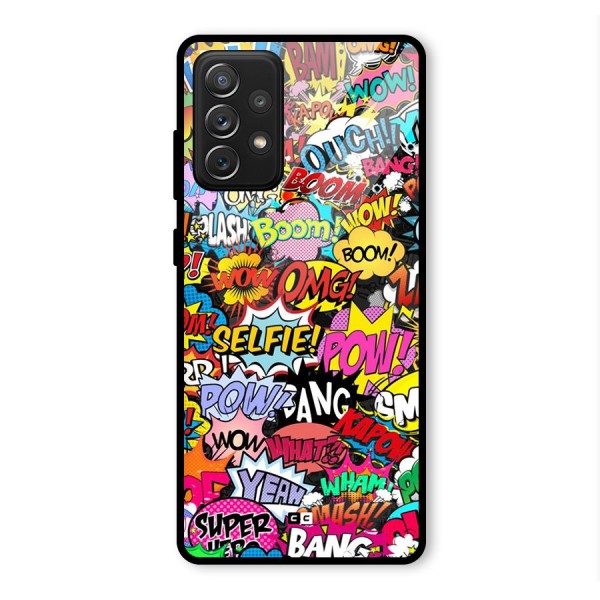 Comic Ringtone Glass Back Case for Galaxy A72