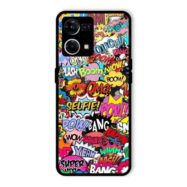 Comic Ringtone Glass Back Case for Oppo F21 Pro 4G