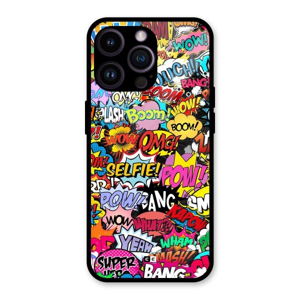 Comic Ringtone Glass Back Case for iPhone 14 Pro Max