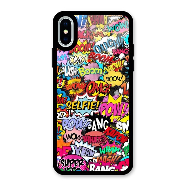 Comic Ringtone Glass Back Case for iPhone XS