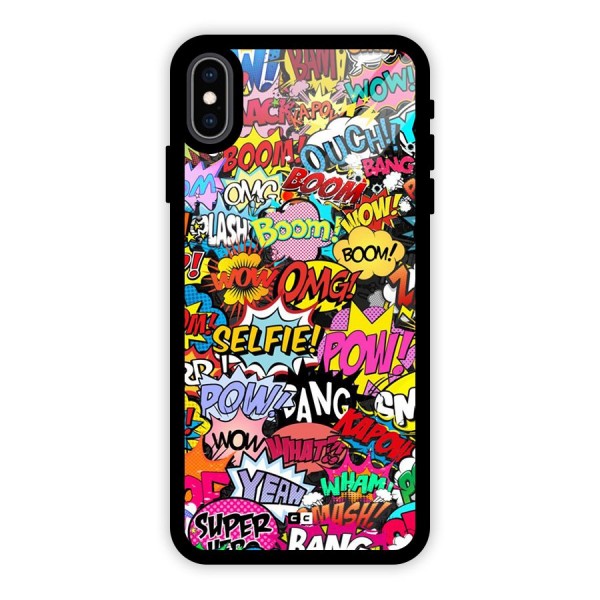Comic Ringtone Glass Back Case for iPhone XS Max