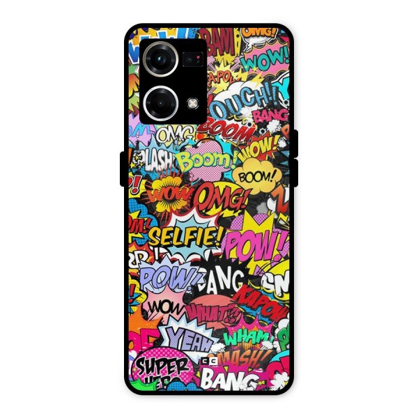 Comic Ringtone Metal Back Case for Oppo F21 Pro 4G