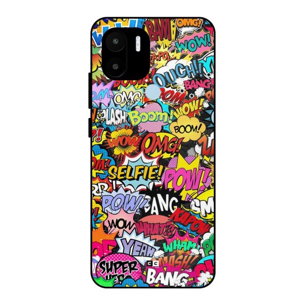 Comic Ringtone Metal Back Case for Redmi A1 Plus