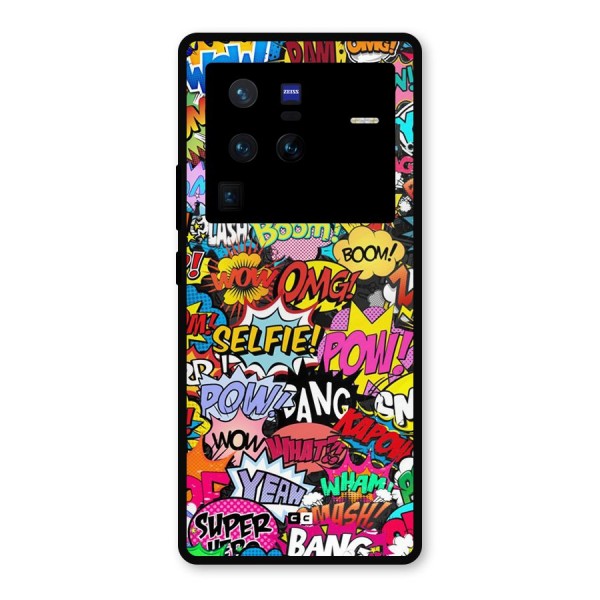 Comic Ringtone Metal Back Case for Vivo X80 Pro
