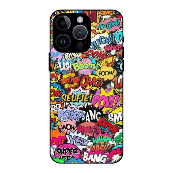 Comic Ringtone Metal Back Case for iPhone 14 Pro Max