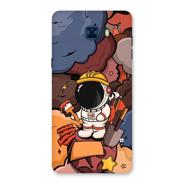 Comic Space Astronaut Back Case for Galaxy C7 Pro