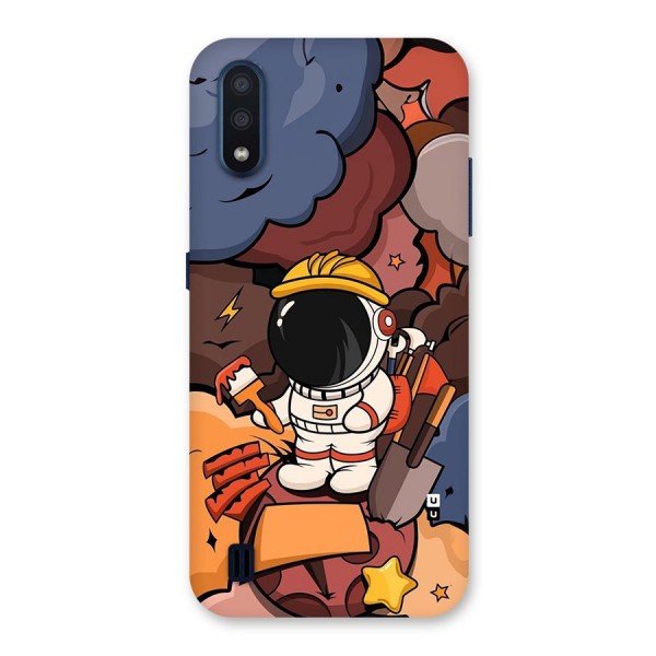 Comic Space Astronaut Back Case for Galaxy M01