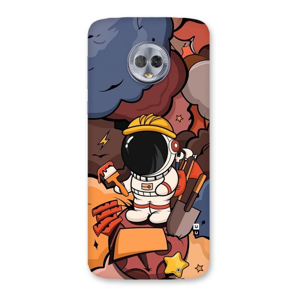 Comic Space Astronaut Back Case for Moto G6 Plus
