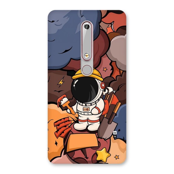 Comic Space Astronaut Back Case for Nokia 6.1