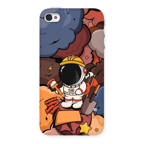 Comic Space Astronaut Back Case for iPhone 4 4s