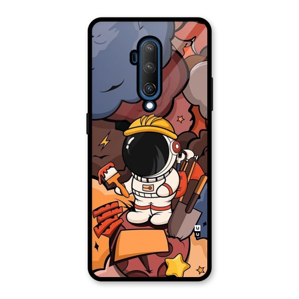 Comic Space Astronaut Glass Back Case for OnePlus 7T Pro