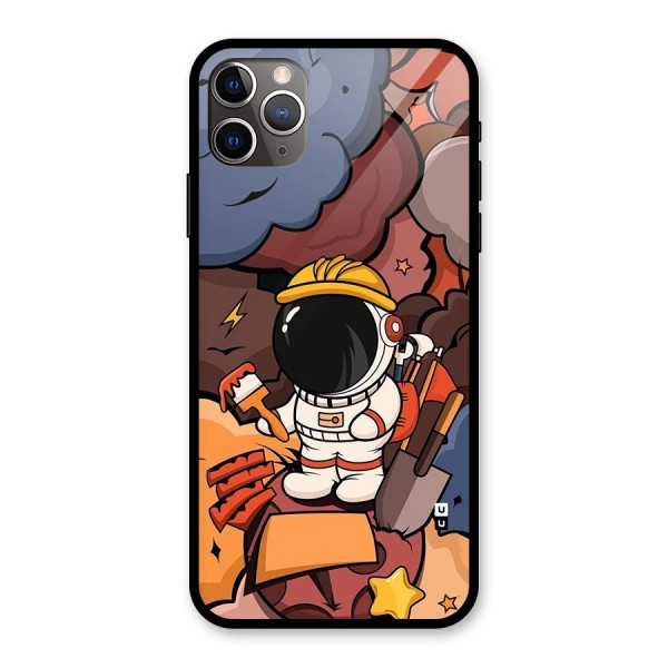 Comic Space Astronaut Glass Back Case for iPhone 11 Pro Max
