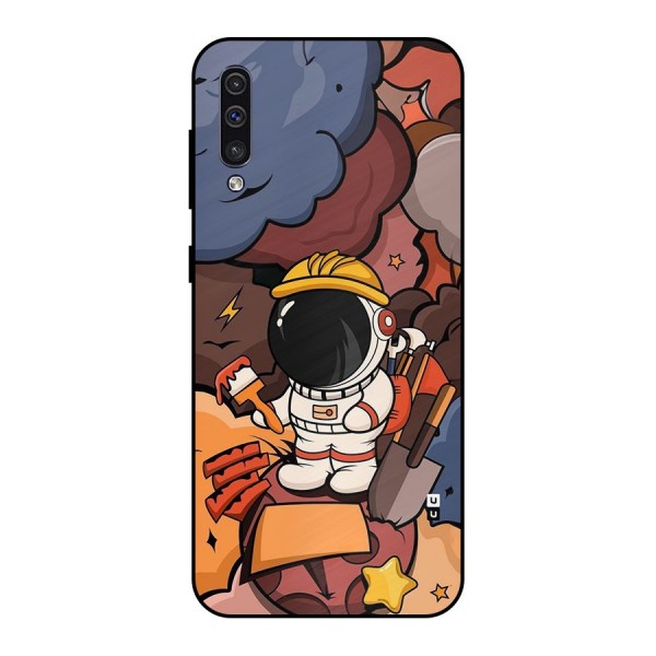 Comic Space Astronaut Metal Back Case for Galaxy A30s
