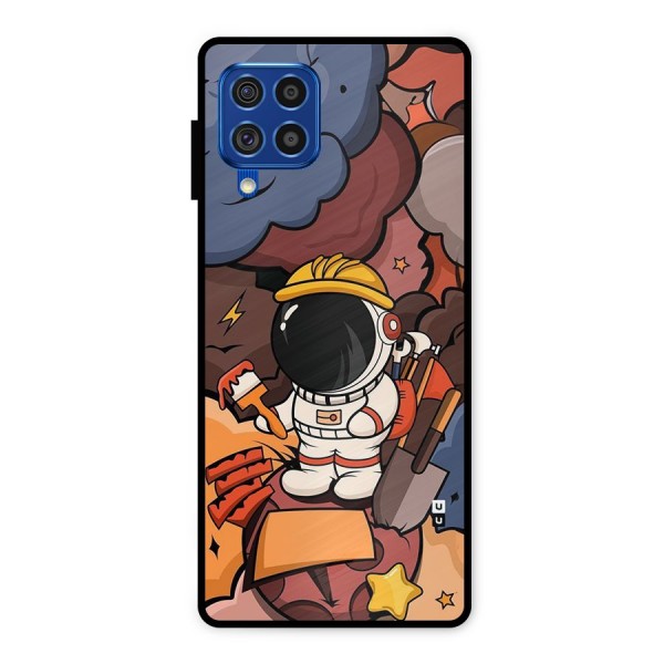 Comic Space Astronaut Metal Back Case for Galaxy F62
